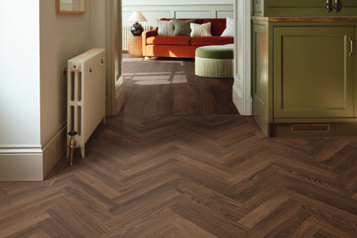 Karndean Knight Tile Nutmeg Limed Oak Gluedown Herringbone