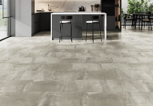 Audacity 12mm Laminate Tile Pewter Grey Built-in Underlay