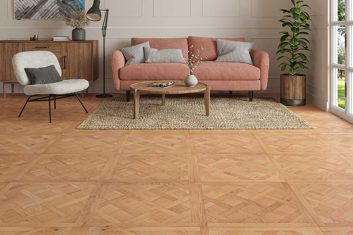 Galleria Professional Engineered Oak Versailles Flooring 14mm x 600mm Lena Brushed UV Oiled