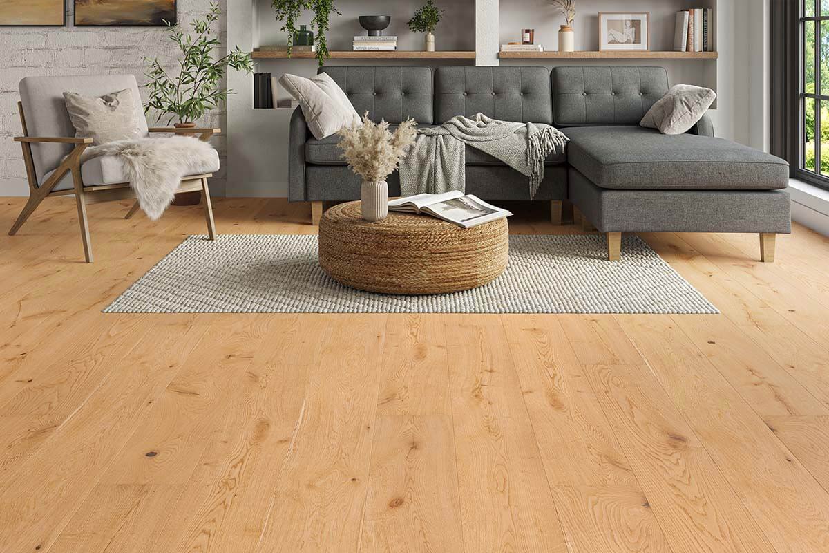 Home Choice Engineered Rustic Oak Flooring 14mm x 190mm Aspen Smooth UV Lacquered