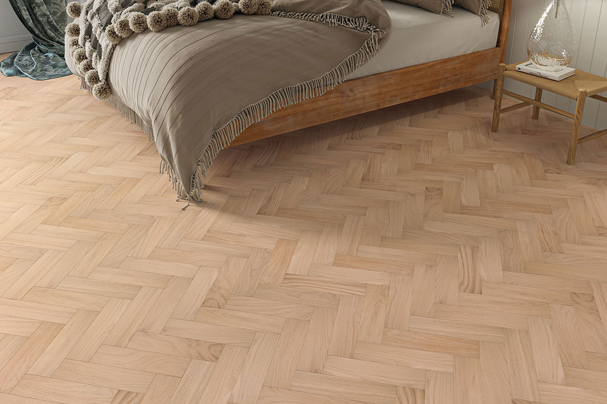 Home Choice Engineered Rustic Oak Herringbone 10mm x 80mm Natural Smooth UV Oiled