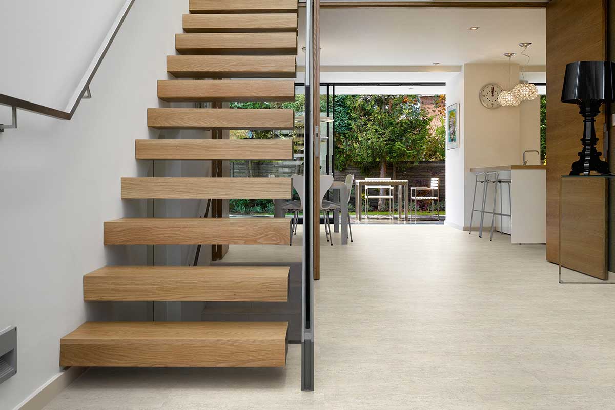 Polyflor Camaro White Metalstone Gluedown Vinyl Tile