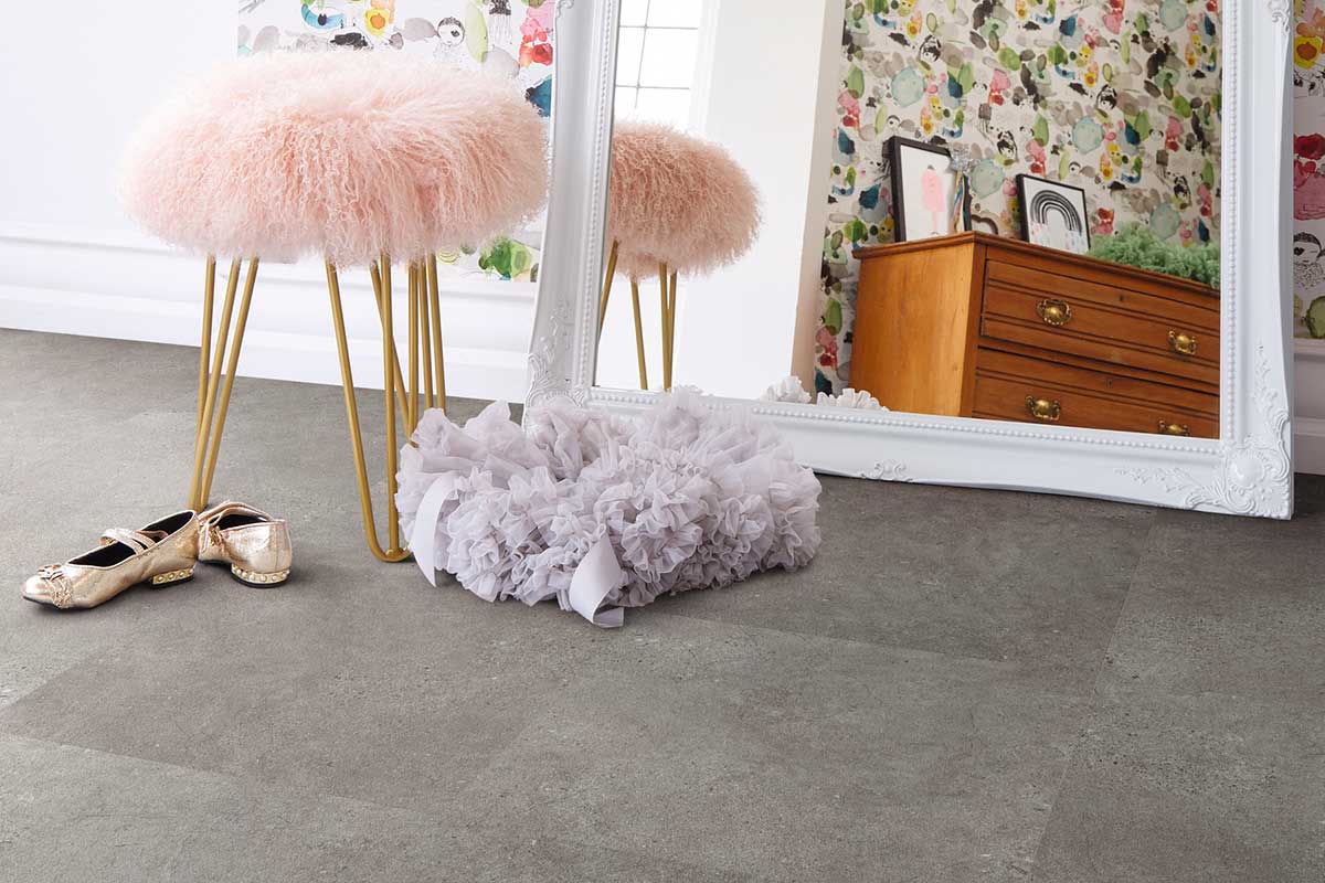 Polyflor Colonia PUR Refined Concrete Gluedown Luxury Vinyl Tile 4528
