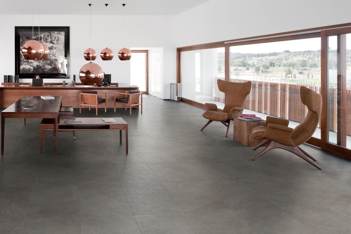 Polyflor Expona PUR Bevel Line Weathered Concrete Gluedown LVT