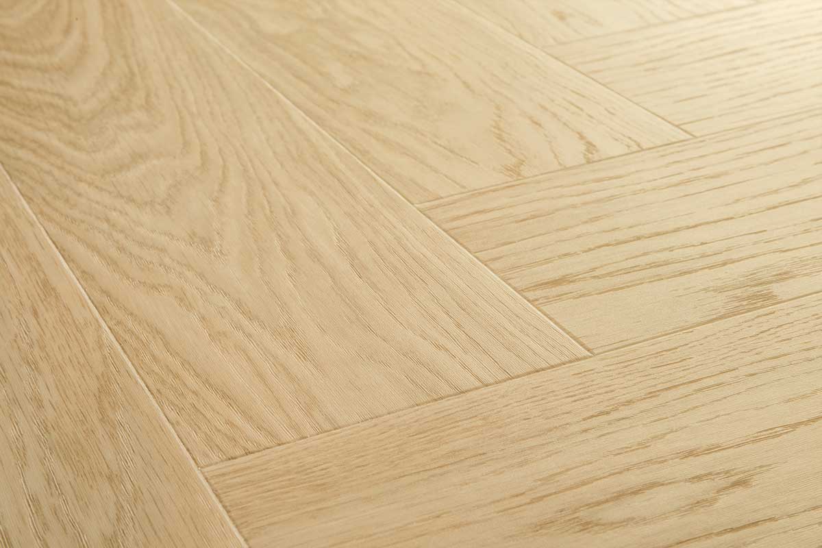 Quick-Step Ciro Pure Oak Blush Herringbone Click Vinyl Built-in Underlay