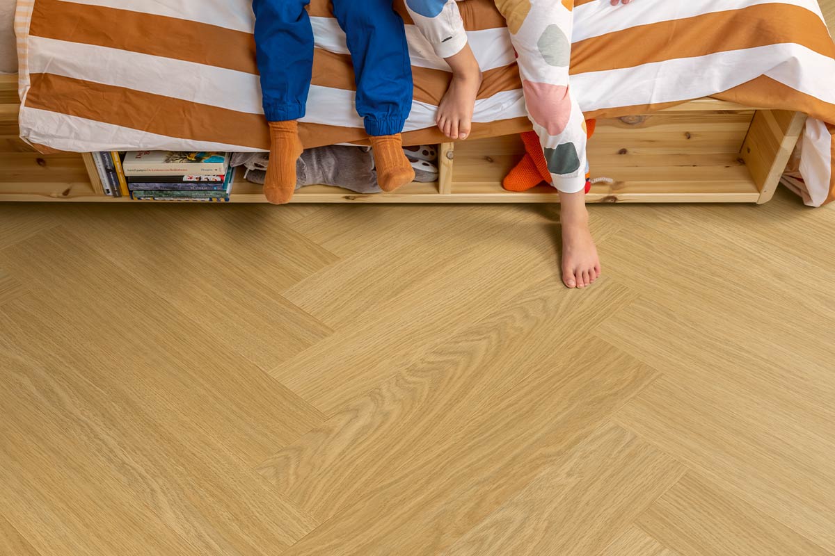 Quick-Step Ciro Pure Oak Honey Herringbone Click Vinyl Built-in Underlay
