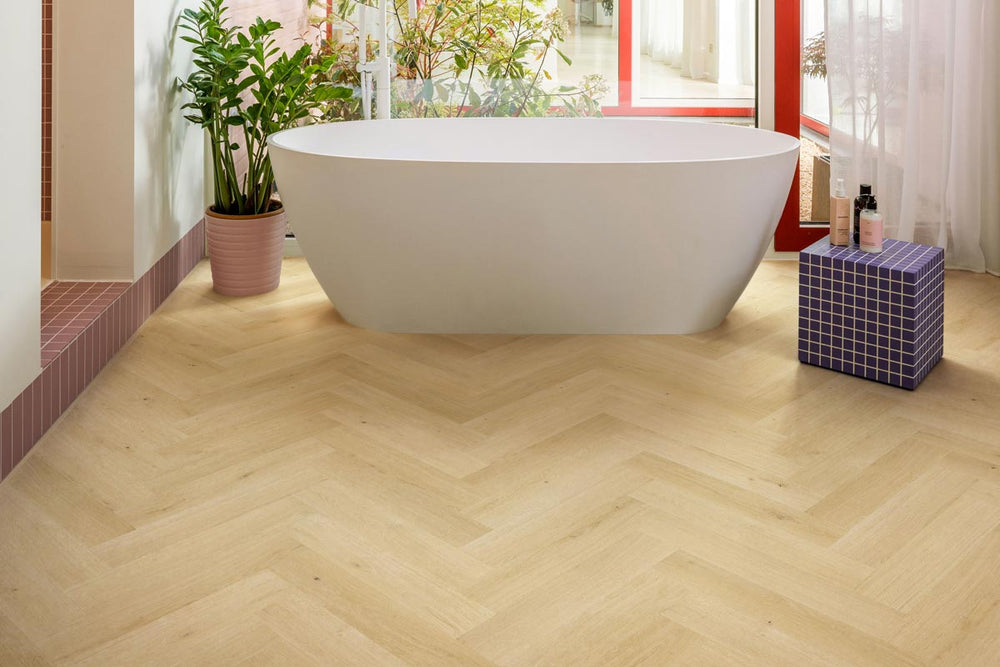 Quick-Step Impressive Design Ginger Oak Click Herringbone Laminate IMD8246