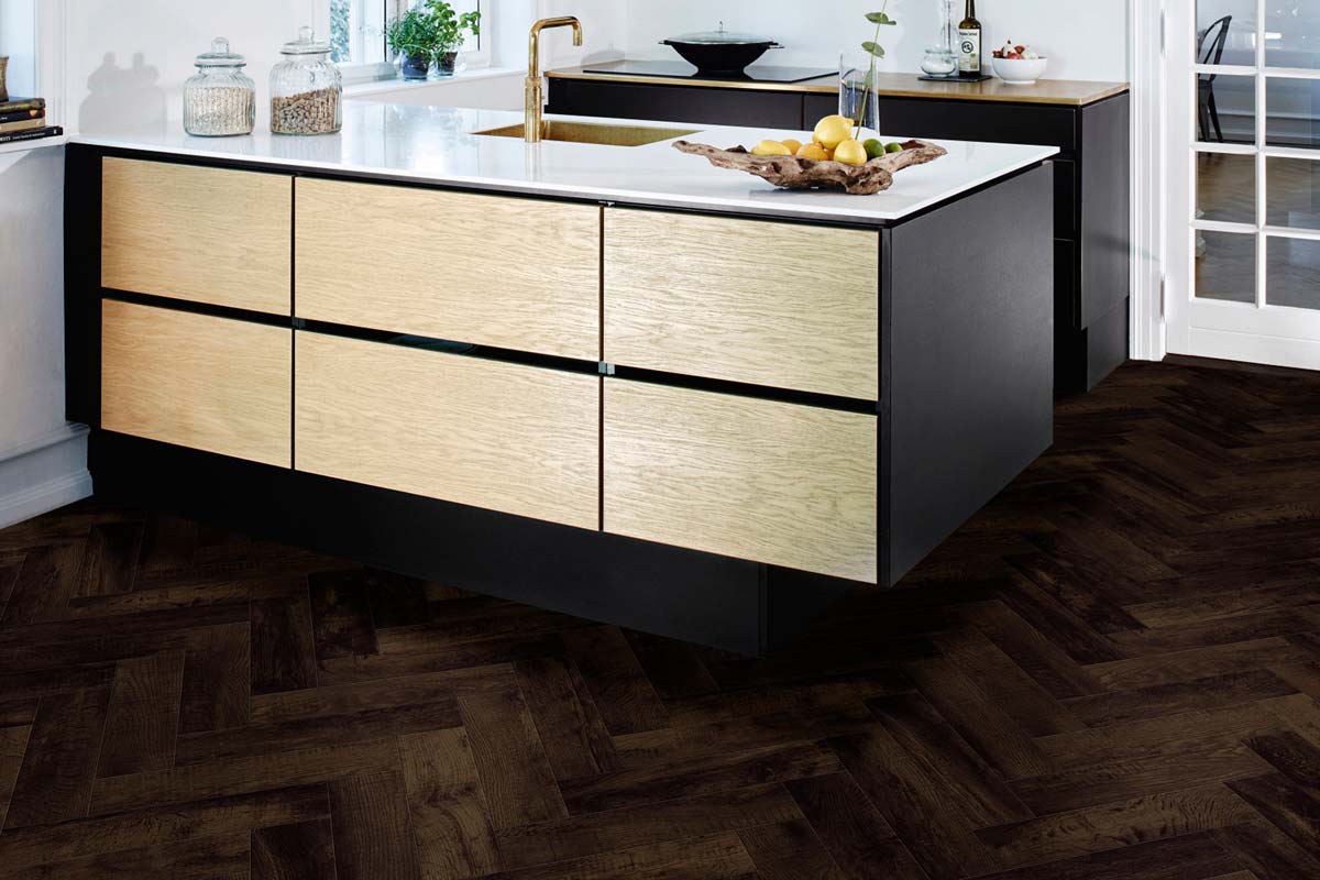 Moduleo LayRed 54991 Herringbone Country Oak Flooring Built-in Underlay