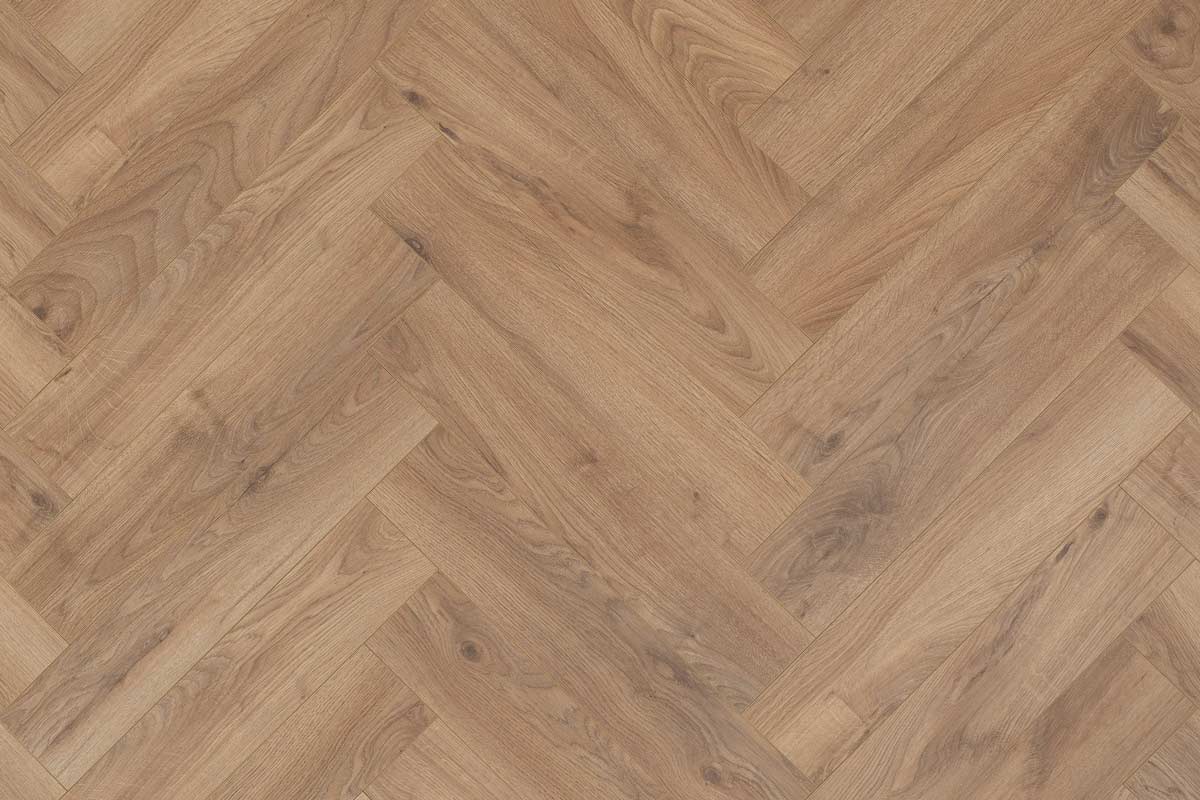 Series Woods 8mm Herringbone Laminate Flooring Golden Oak 8HB5947