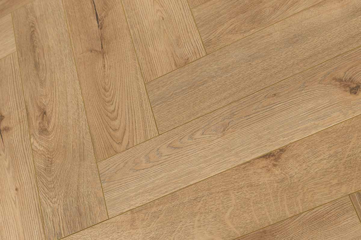 Series Woods 8mm Herringbone Laminate Flooring Sand Oak LAM-SEHB-8-727