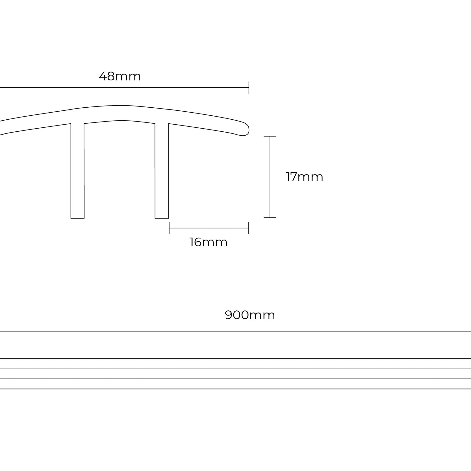 Series Laminate Door Profile 0.9m Stone Grey