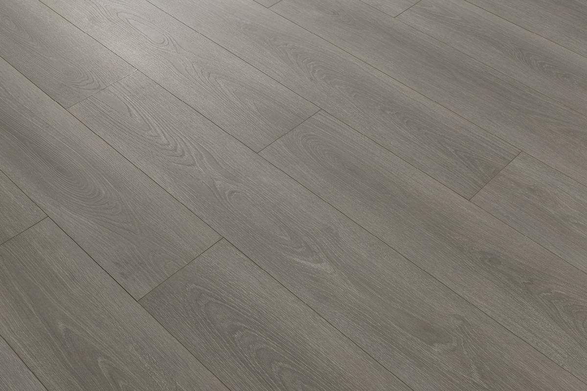 Series Woods 8mm Acoustic Laminate Dove Grey Oak Built-in Underlay