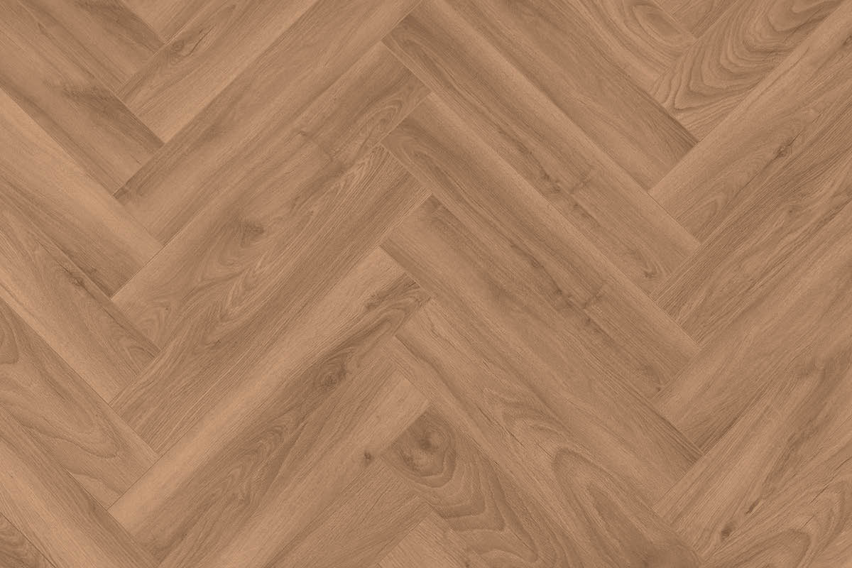 Series Woods 8mm Herringbone Laminate Flooring Warm Honey Oak
