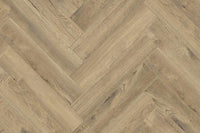 Series Woods 8mm Herringbone Laminate Flooring Gentle Gold Oak