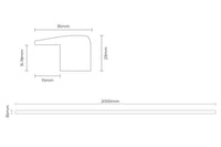 Solid Hardwood End Profile 2m Espresso Natural Oak