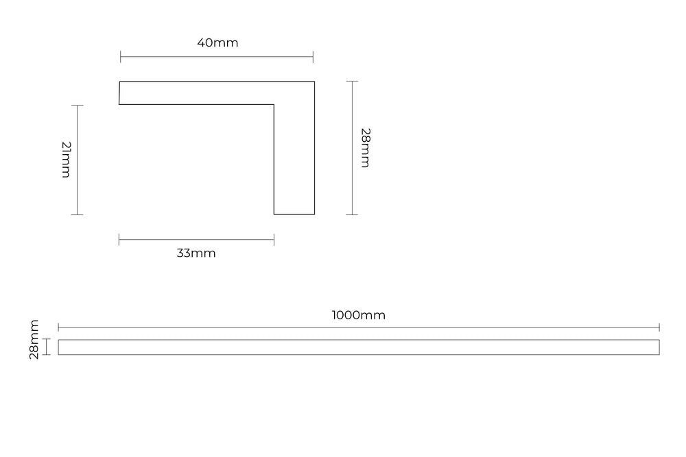 Solid Hardwood Stair Nosing 1m Espresso Natural Oak
