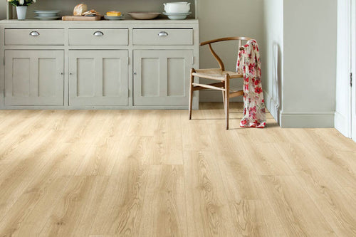 Spectra Luxury Acoustic Rigid Core Click Vinyl Flooring Pale Oat Oak Plank Built-In Underlay