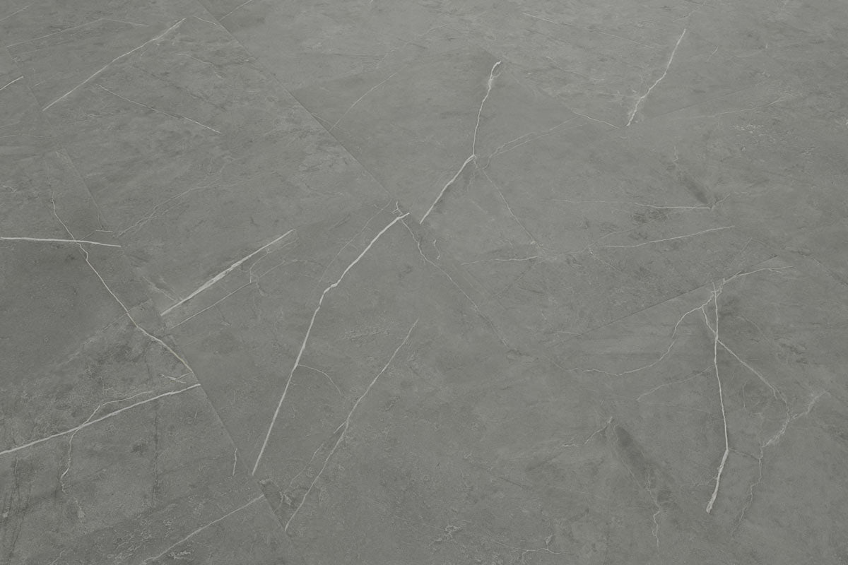 Spectra Luxury Rigid Core Click Vinyl Slate Grey Tile Built-In Underlay