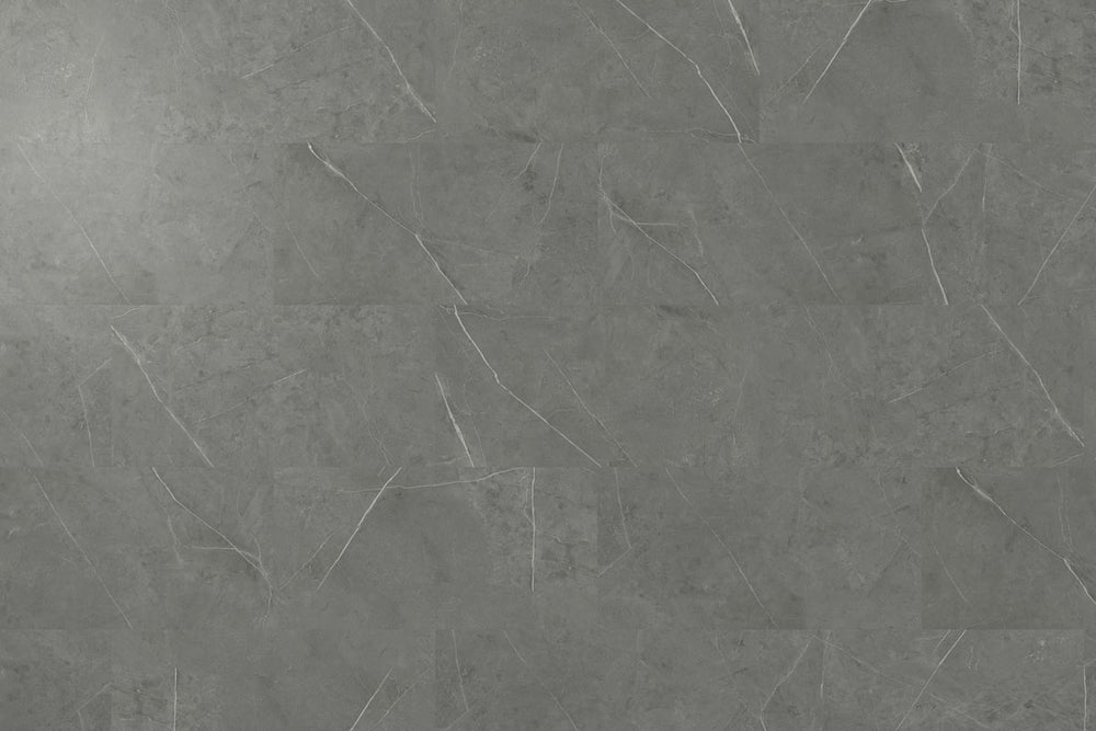 Spectra Luxury Rigid Core Click Vinyl Slate Grey Tile Built-In Underlay