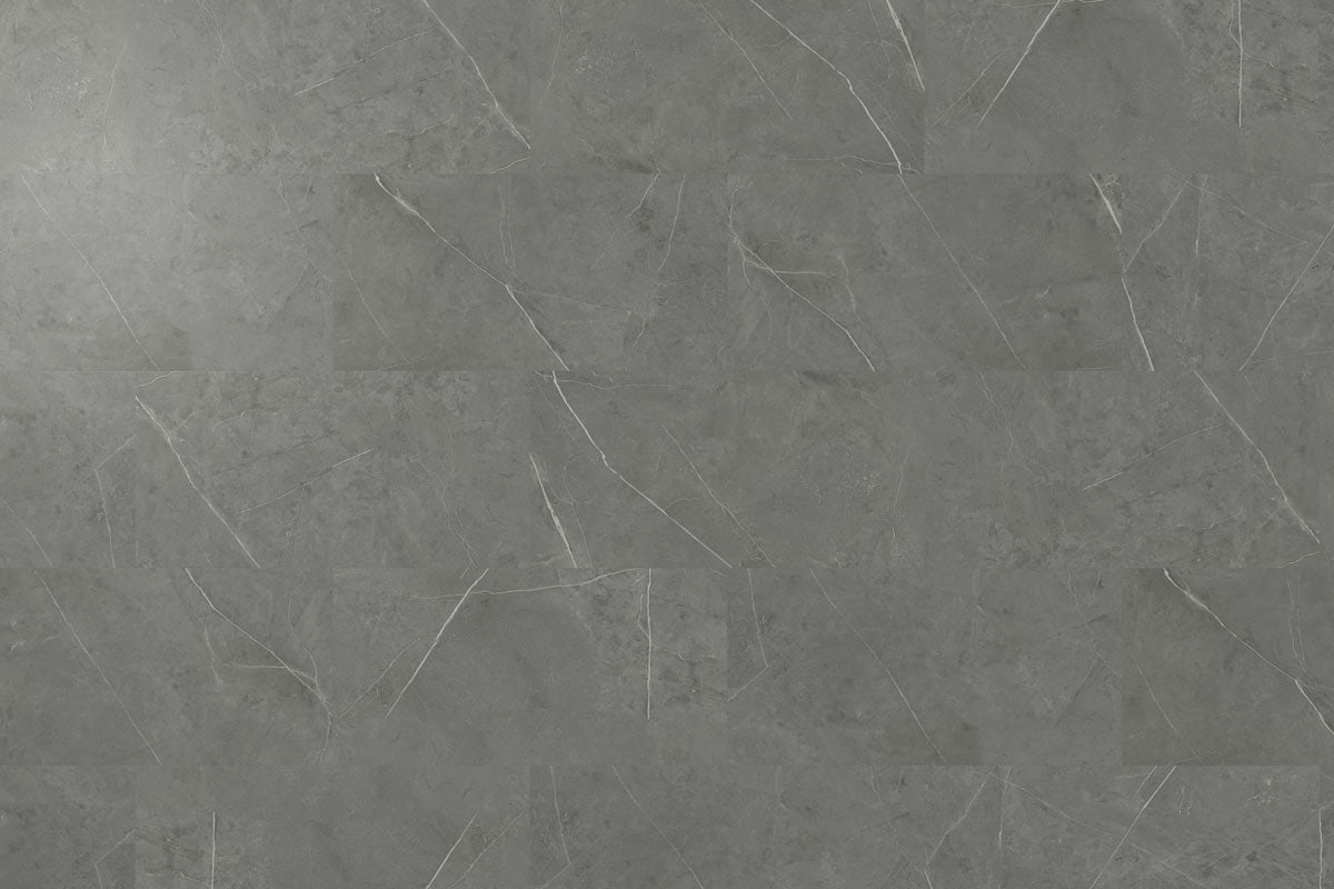 Spectra Luxury Rigid Core Click Vinyl Slate Grey Tile Built-In Underlay