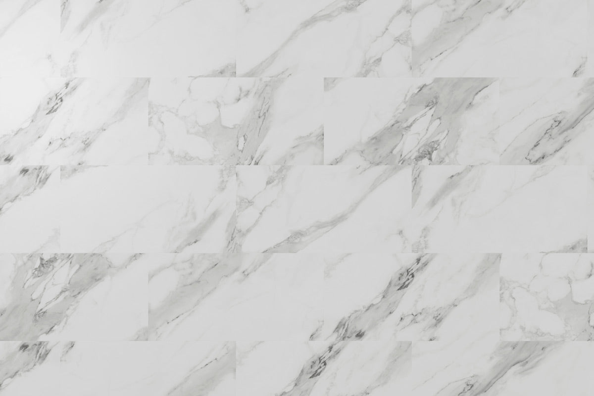 Spectra Luxury Rigid Core Click Vinyl Winter White Tile Built-In Underlay