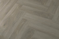 Spectra Luxury Rigid Core Click Vinyl Soft Pebble Grey Herringbone Built-in Underlay