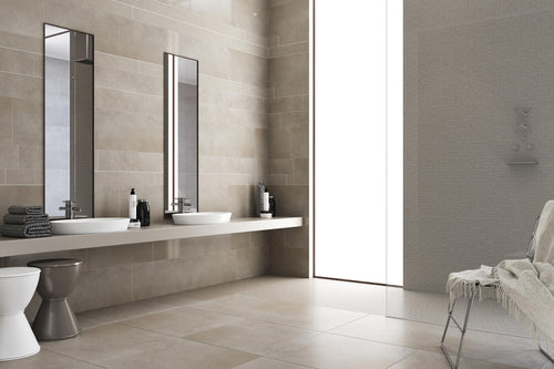 Ivano Concrete Off White Matt Porcelain Tile