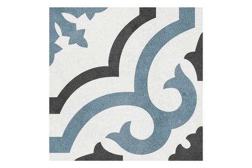 Liliana Patterned Blue Gaudi Matt Porcelain Tile