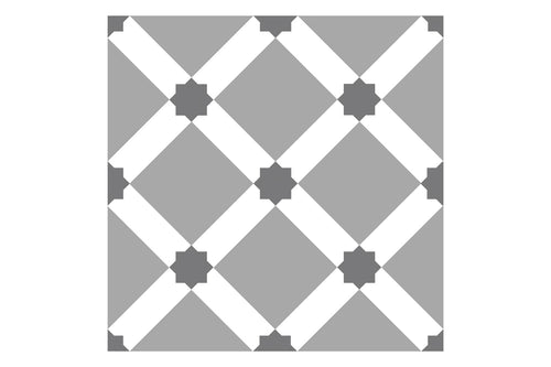 Chiara Patterned Grey Ornamental Matt Porcelain Tile