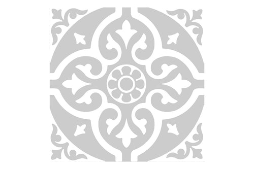 Valeria Patterned Grey Ornamental Matt Porcelain Tile