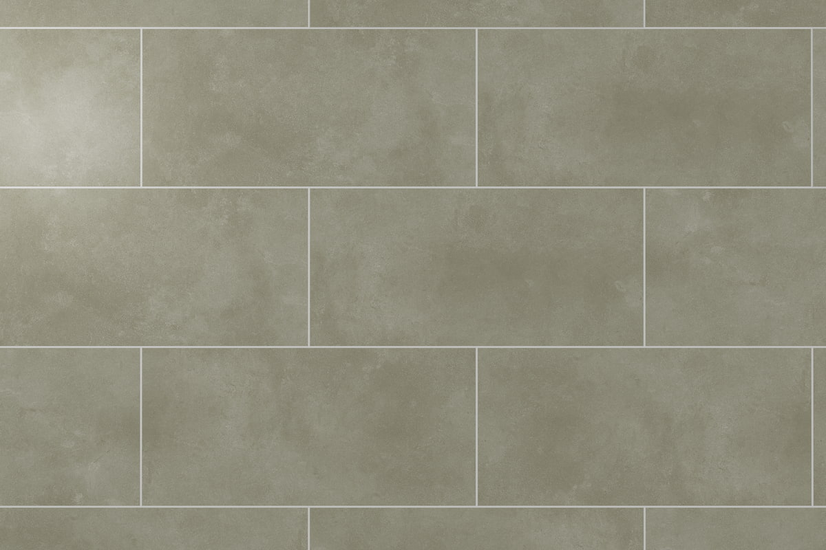 Audacity Rigid Core Pre-Grout Click Vinyl Stone Grey Tile Built-in Underlay