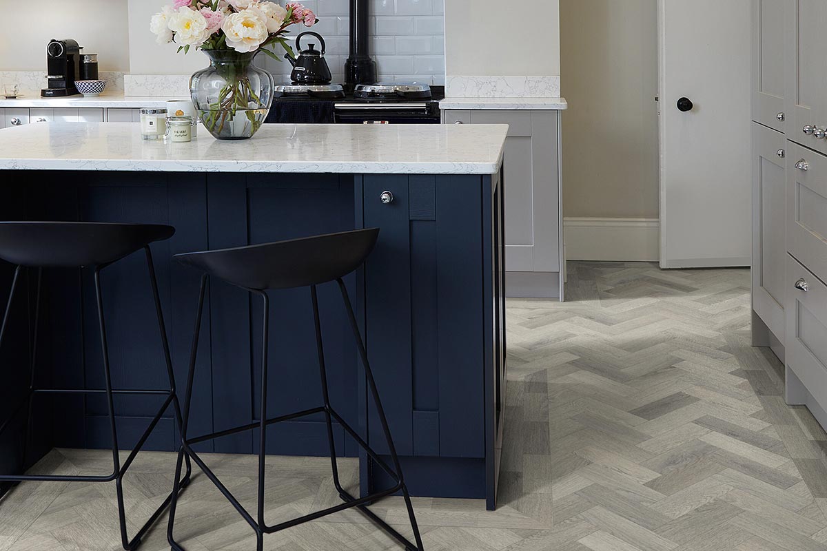 Polyflor Colonia PUR Wisteria Oak Small Parquet Gluedown LVT