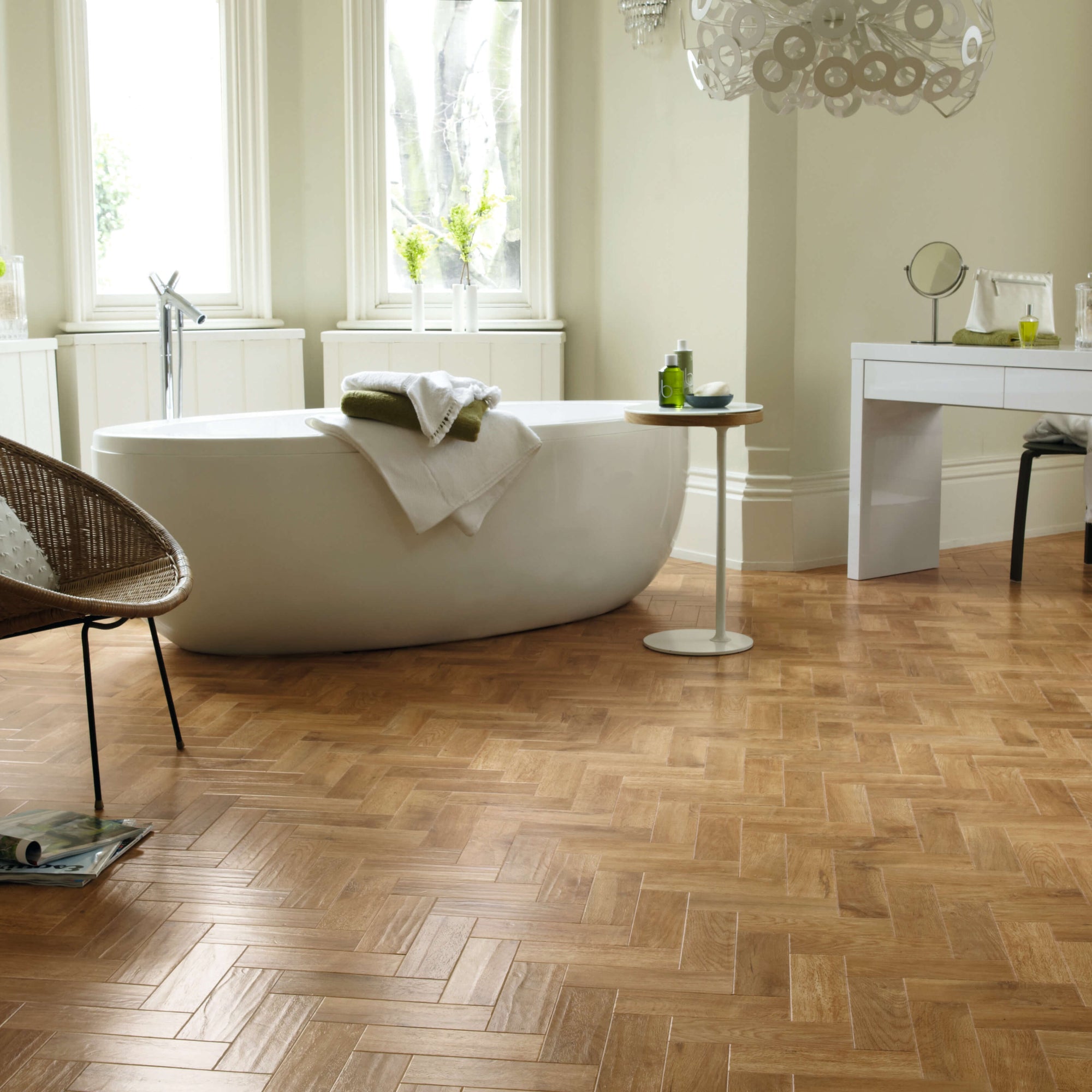 Karndean Art Select Spring Oak Gluedown Herringbone LVT