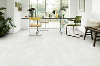Spectra Luxury Gluedown Vinyl Flooring Chalkstone White Tile