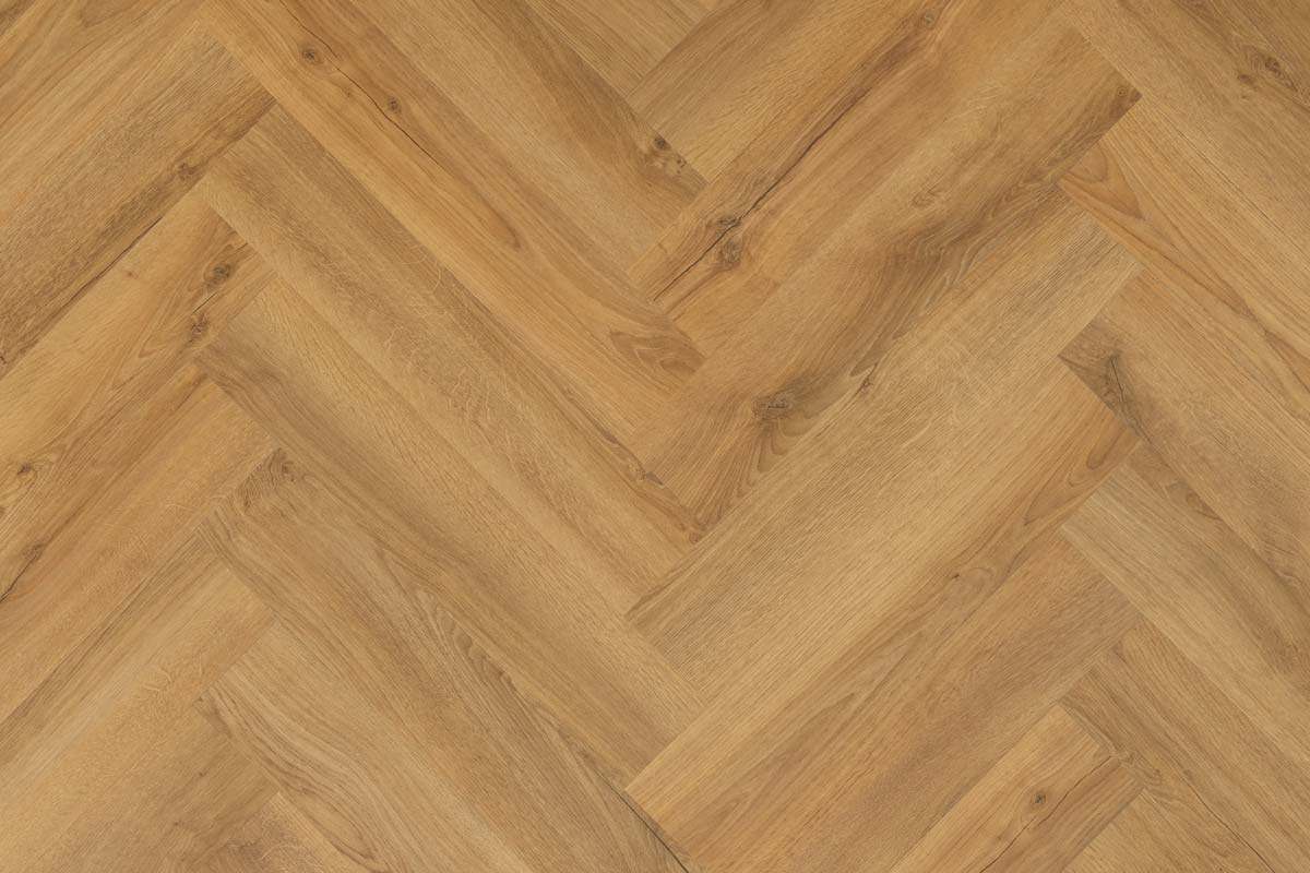 Spectra Luxury Acoustic Rigid Core Click Vinyl Flooring Roasted Peanut Oak Herringbone Built-In Underlay