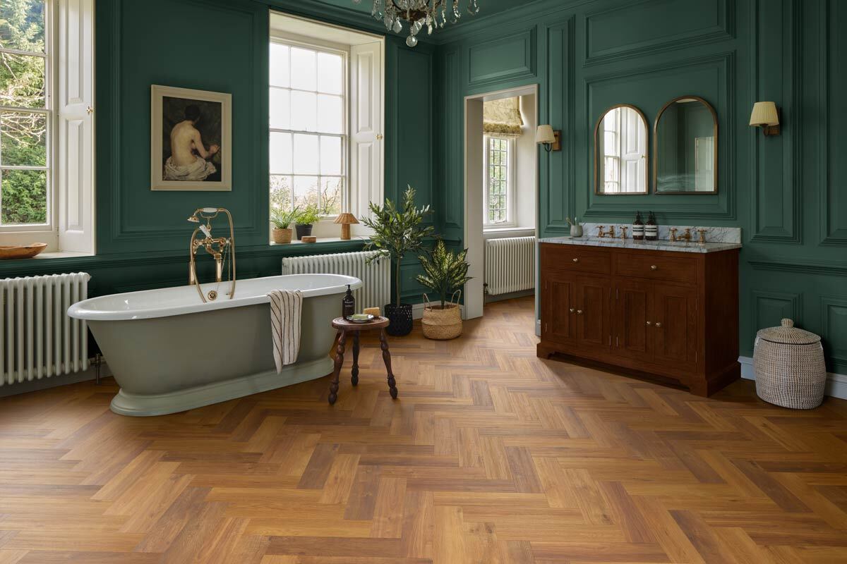 Karndean Van Gogh Classic Oak Gluedown Herringbone LVT SM-VGW86T