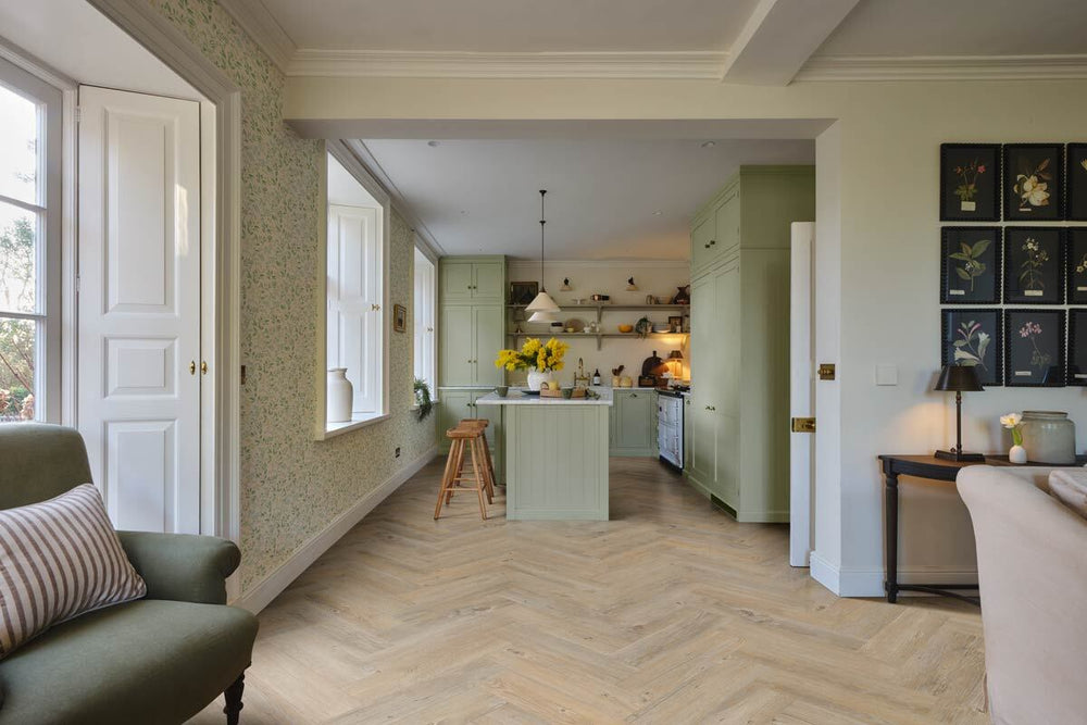 Karndean Van Gogh Country Oak Gluedown Herringbone LVT SM-VGW81T