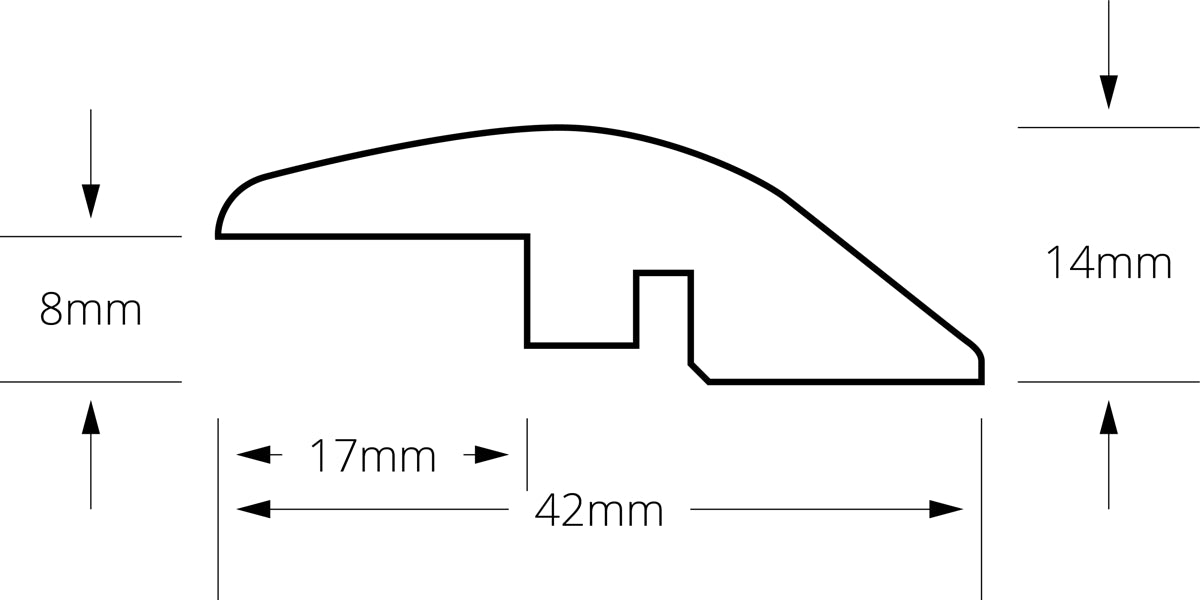 Kahrs 7036024EK10 Pure Oak Reducer Moulding Matt Lacquer
