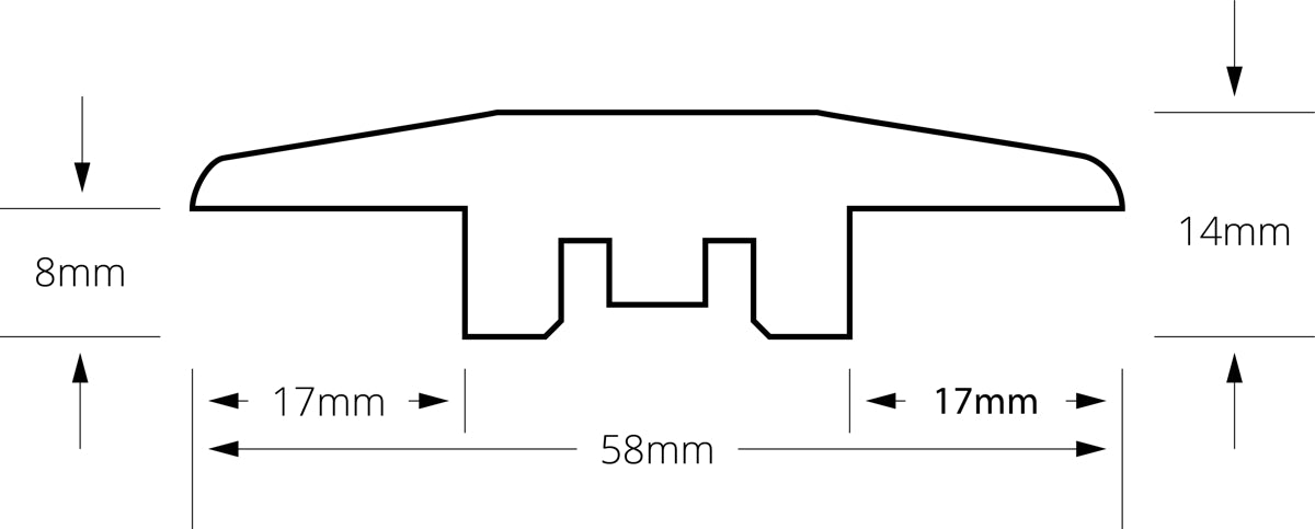 Kahrs 7039024VA10 Pure Walnut Threshold Trim