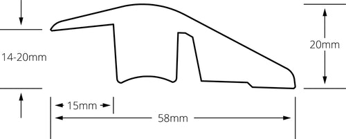 Kahrs 7026024EKTW Oak Nouveau Tawny Solid Bevel Cover Strip Matt Lacquer