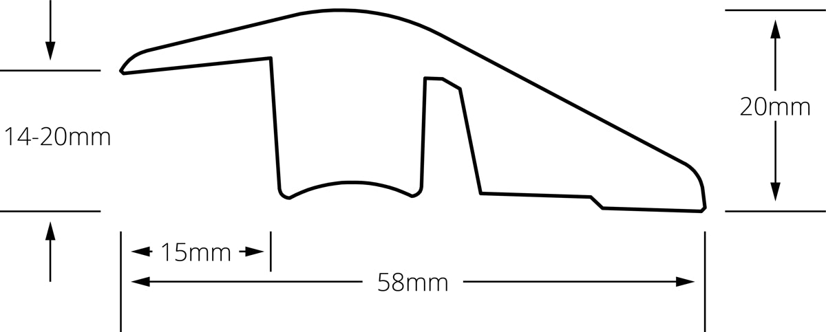 Kahrs 7026024EKTW Oak Nouveau Tawny Solid Bevel Cover Strip Matt Lacquer