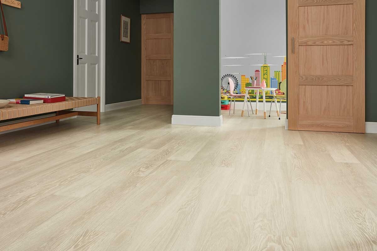 Karndean Knight Tile Nordic Limed Oak Gluedown LVT