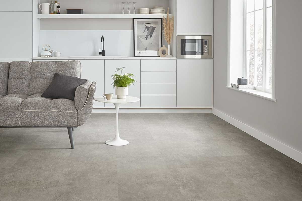 Karndean Van Gogh Pebble Grey Gluedown Luxury Vinyl Tile VGT2410