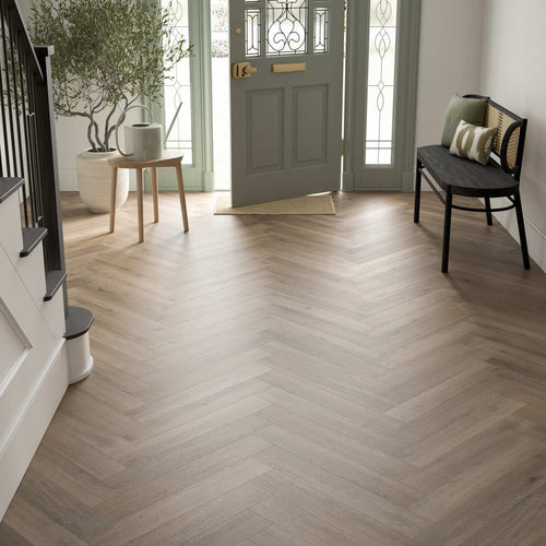 Polyflor Camaro RigidCore Naked Blond Oak Herringbone LVT