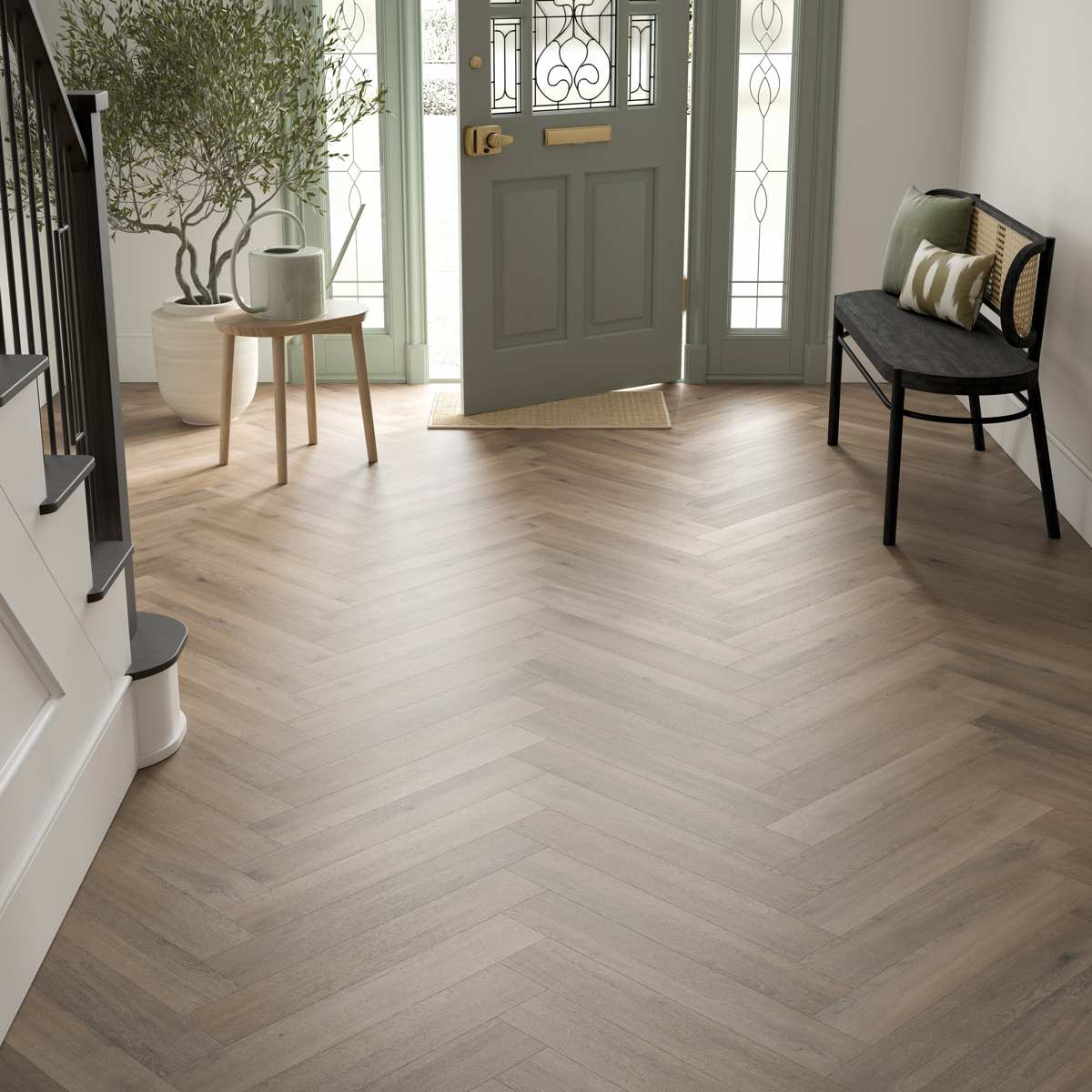 Polyflor Camaro RigidCore Naked Blond Oak Herringbone LVT