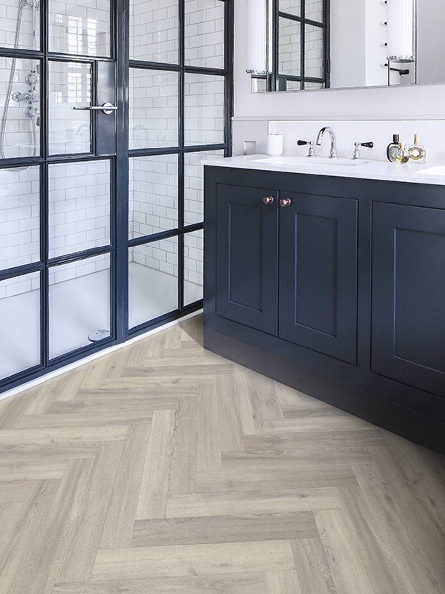 Polyflor Camaro RigidCore Westchester Oak Herringbone LVT
