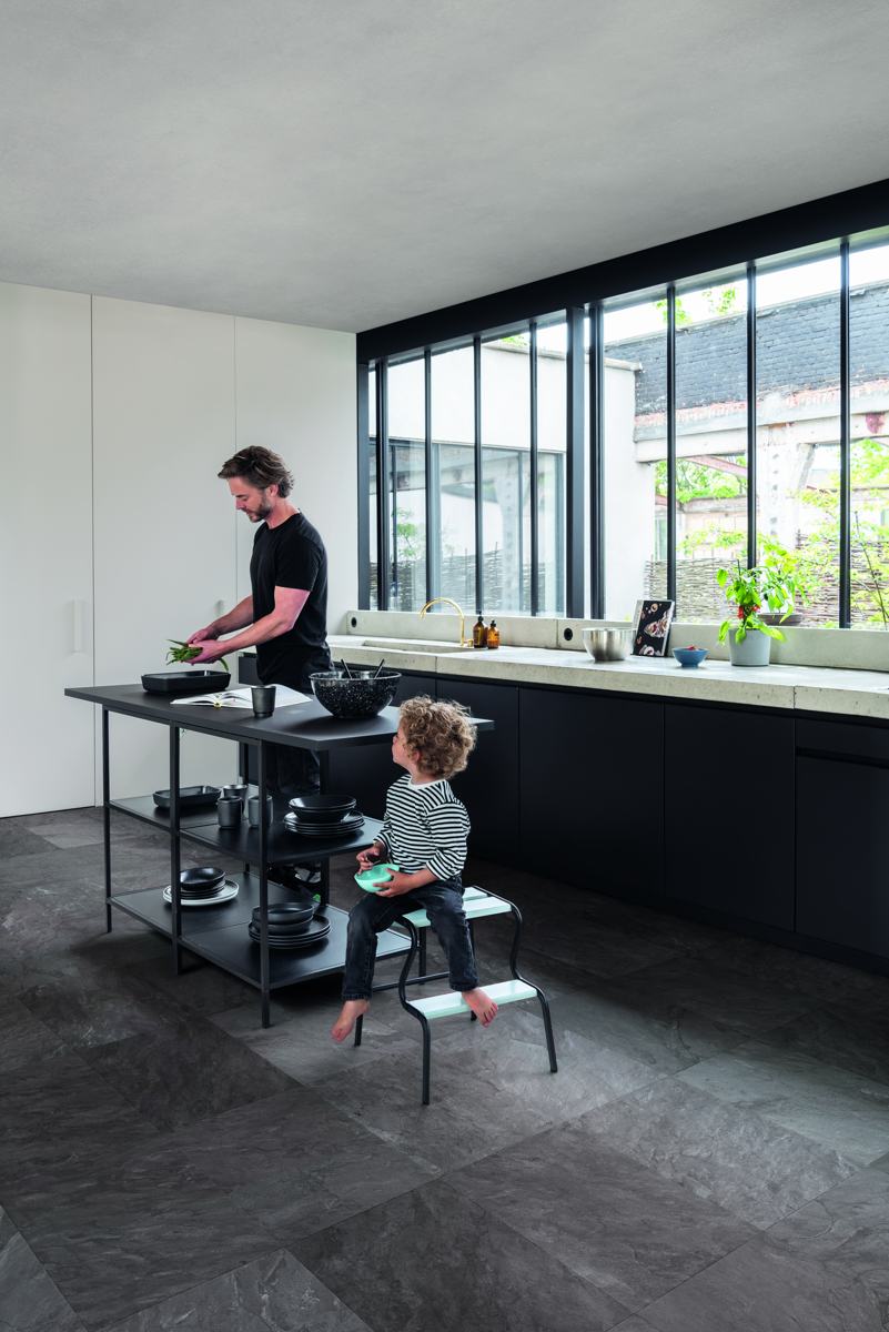 Quick-Step Muse Grey Slate Click Tile Effect Laminate MUS5493
