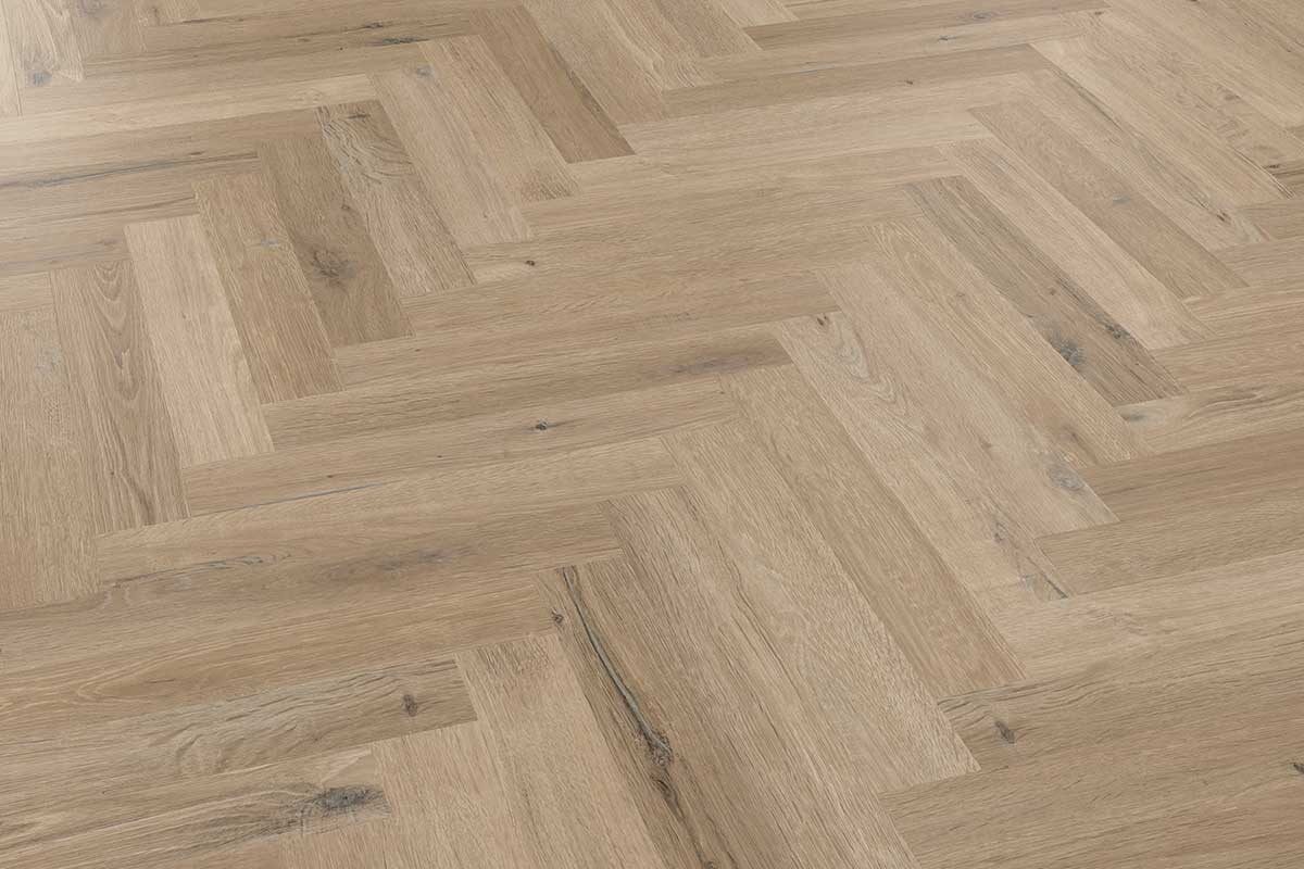 Karndean Knight Tile Washed Character Oak Gluedown Herringbone SM-KP144