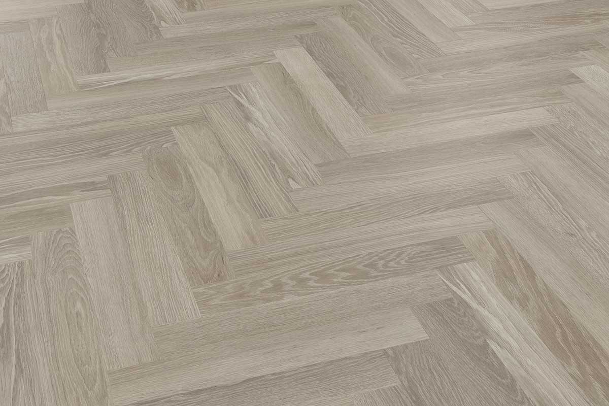 Karndean Knight Tile Grey Limed Oak Gluedown Herringbone SM-KP138