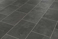 Karndean Knight Tile Black Riven Slate Gluedown Luxury Vinyl Tile ST15